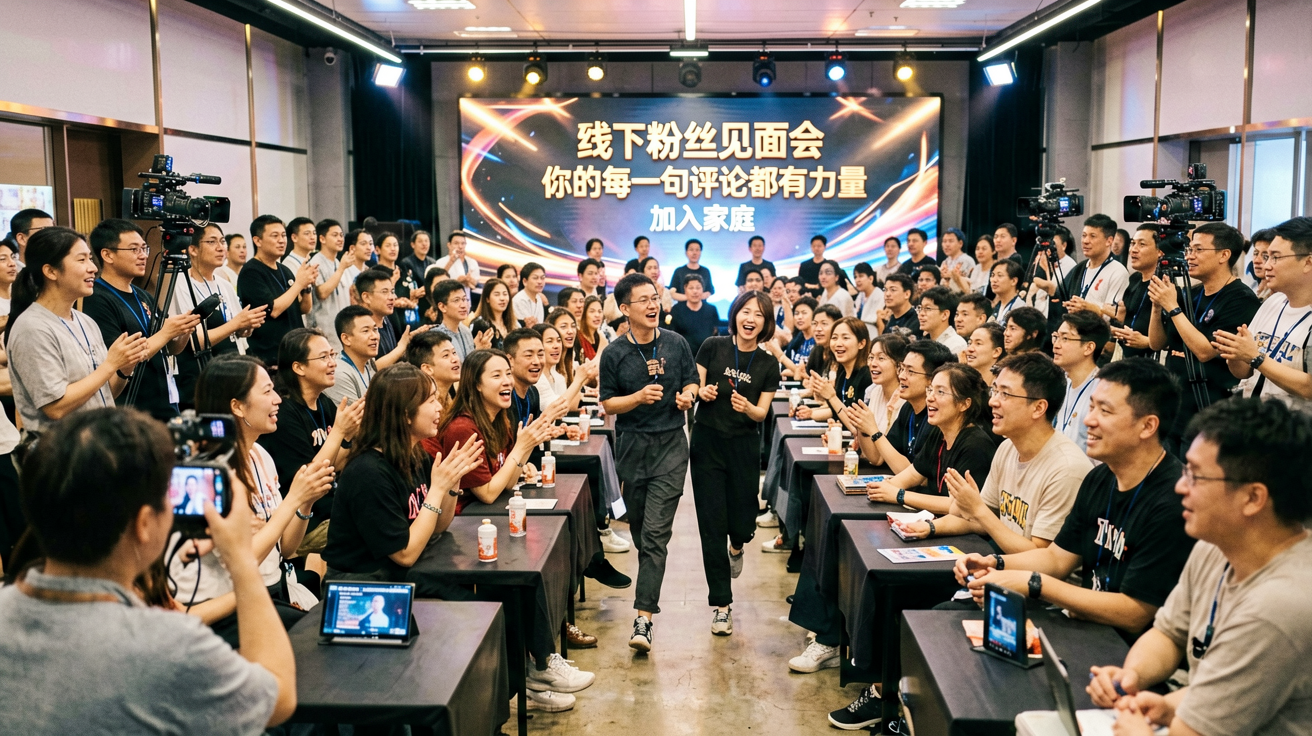 电竞牛线下粉丝见面会现场热闹氛围